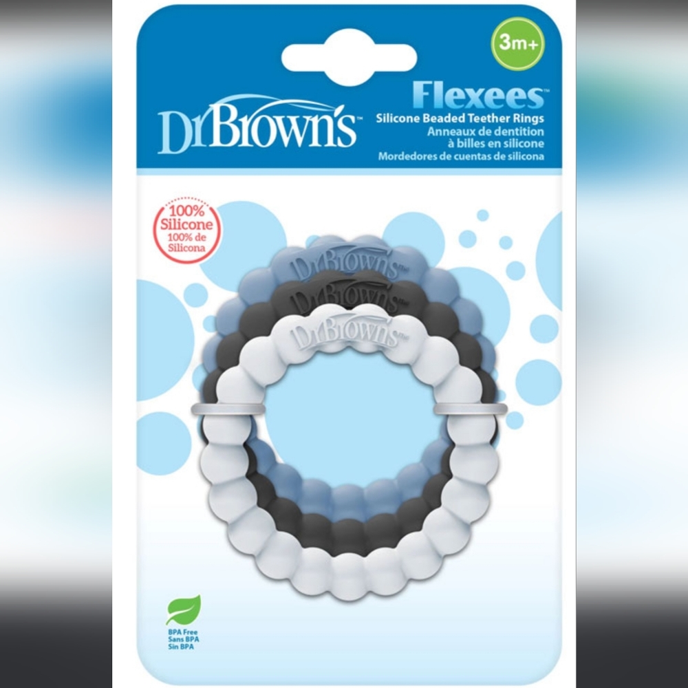 Dr Brown's Flexees Silicone Beaded Teether 3 Pack